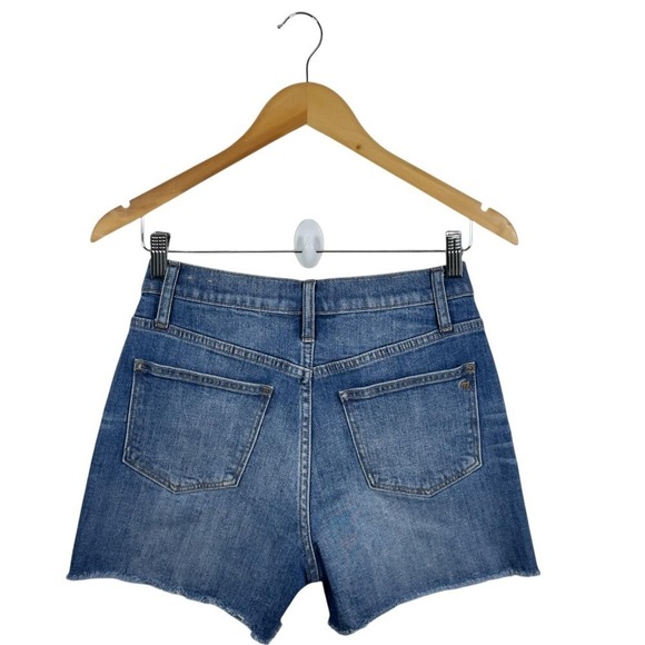 Madewell Shorts Distressed Frayed Hem Casual Blue Jeans Women's Size 25 - Picture 2 of 7